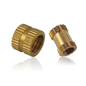 Гайки-вставки с накаткой M3 из латуни Dongguan Fasteners, медные накатные гайки